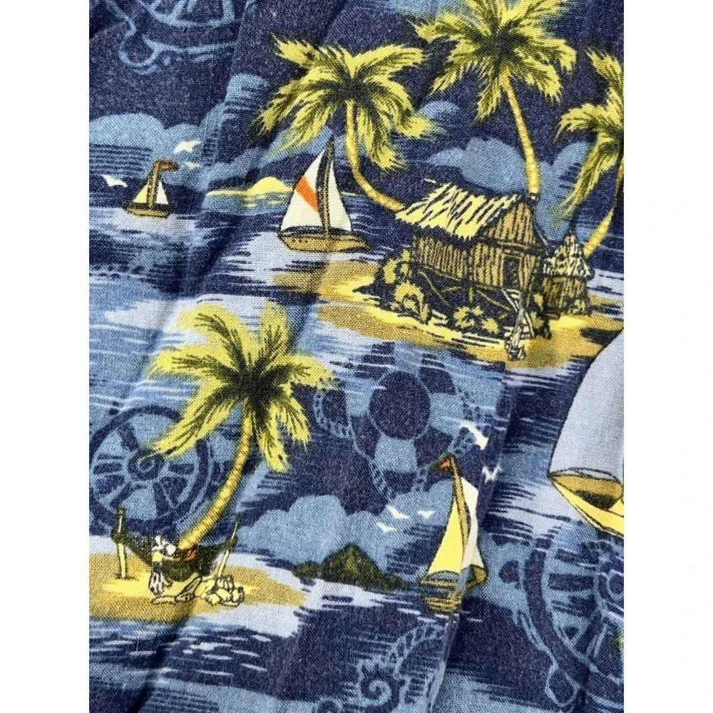 Vintage Walt Disney World Hawaiian Shirt‎ Size XL Blue Mickey Mouse